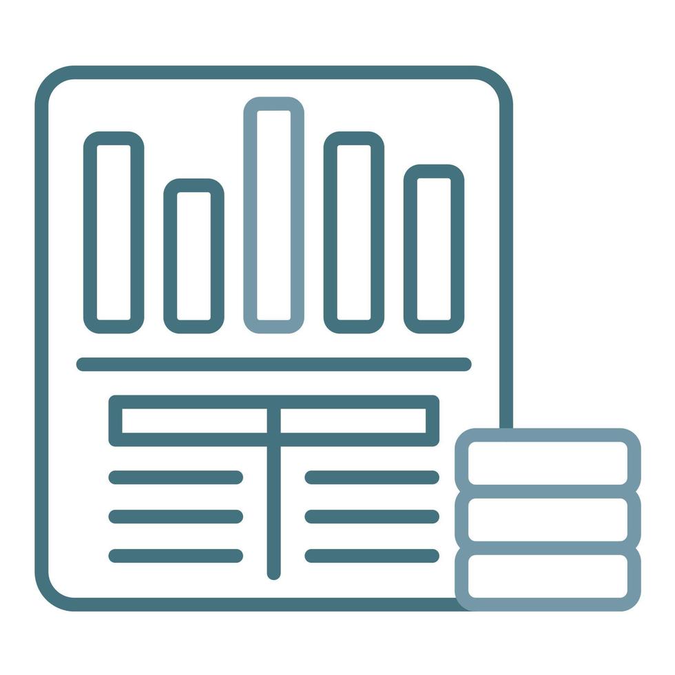 Balance Sheet Line Two Color Icon vector