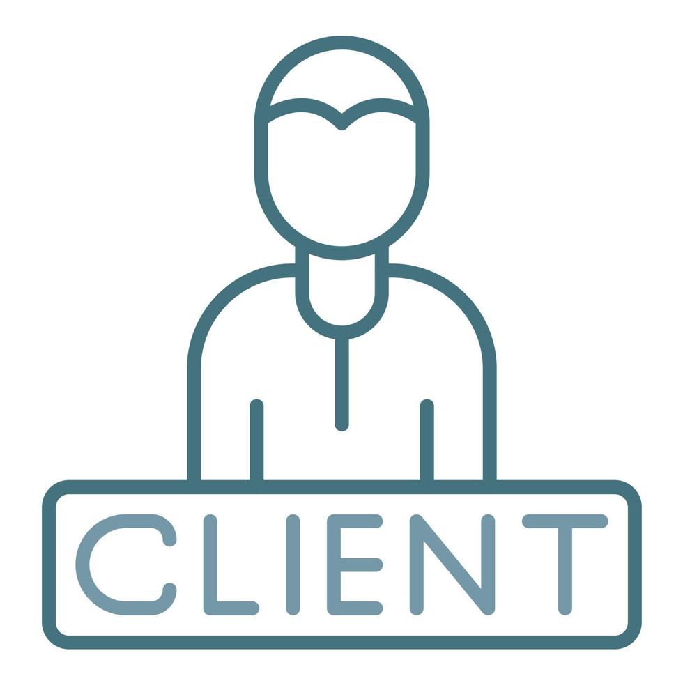 Clients Line Two Color Icon vector