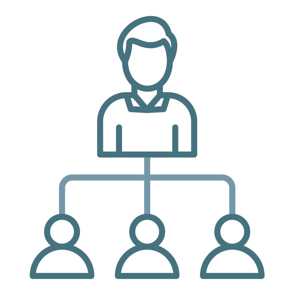 Employer Line Two Color Icon vector