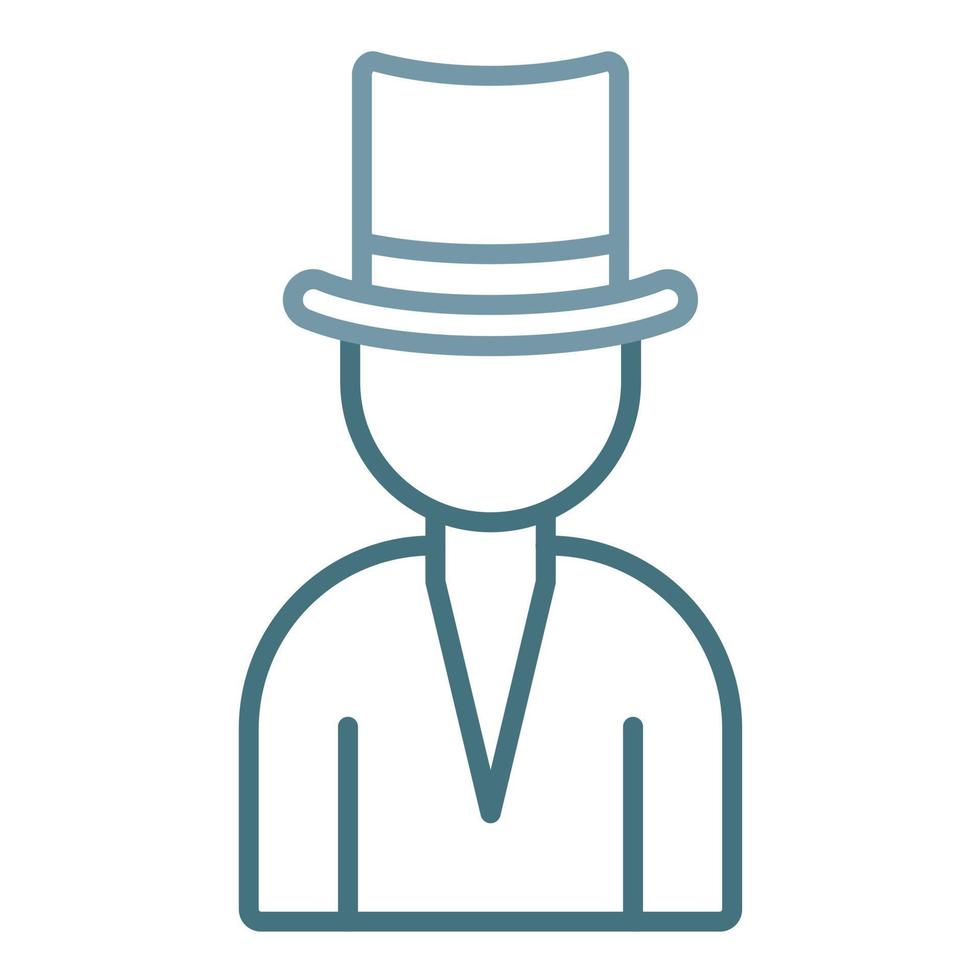 Magician Line Two Color Icon vector