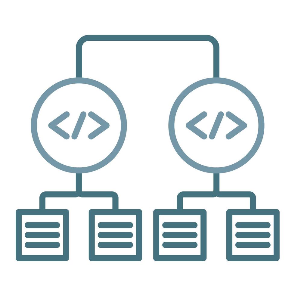 Classification Line Two Color Icon vector