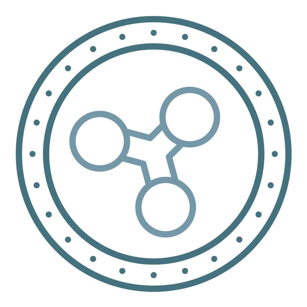 Ripple Line Two Color Icon vector