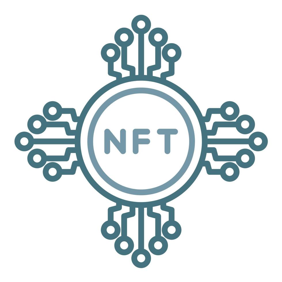 Token Line Two Color Icon vector