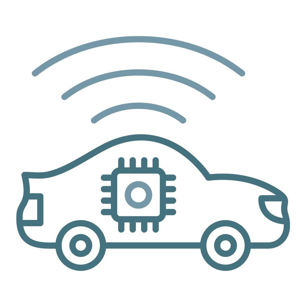 Autonomous Line Two Color Icon vector