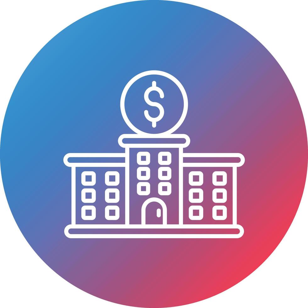Company Values Line Gradient Circle Background Icon vector