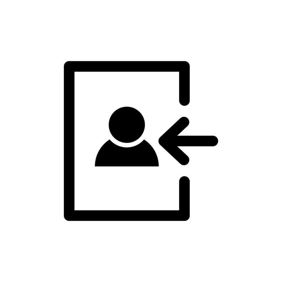 Log-in icon vector design templates