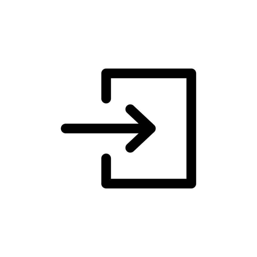 Log-in icon vector design templates