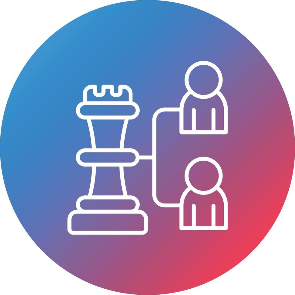 Hr Strategy Line Gradient Circle Background Icon vector