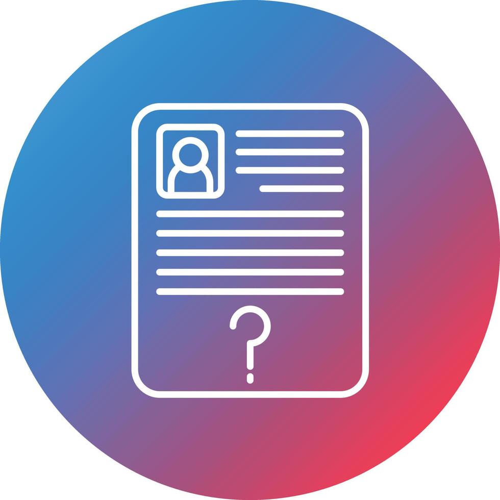 Job Vacancy Line Gradient Circle Background Icon vector