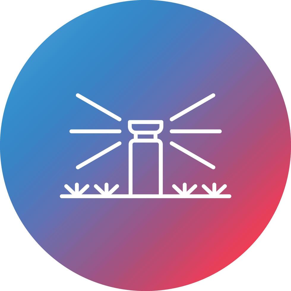 Water Sprinkler Line Gradient Circle Background Icon vector