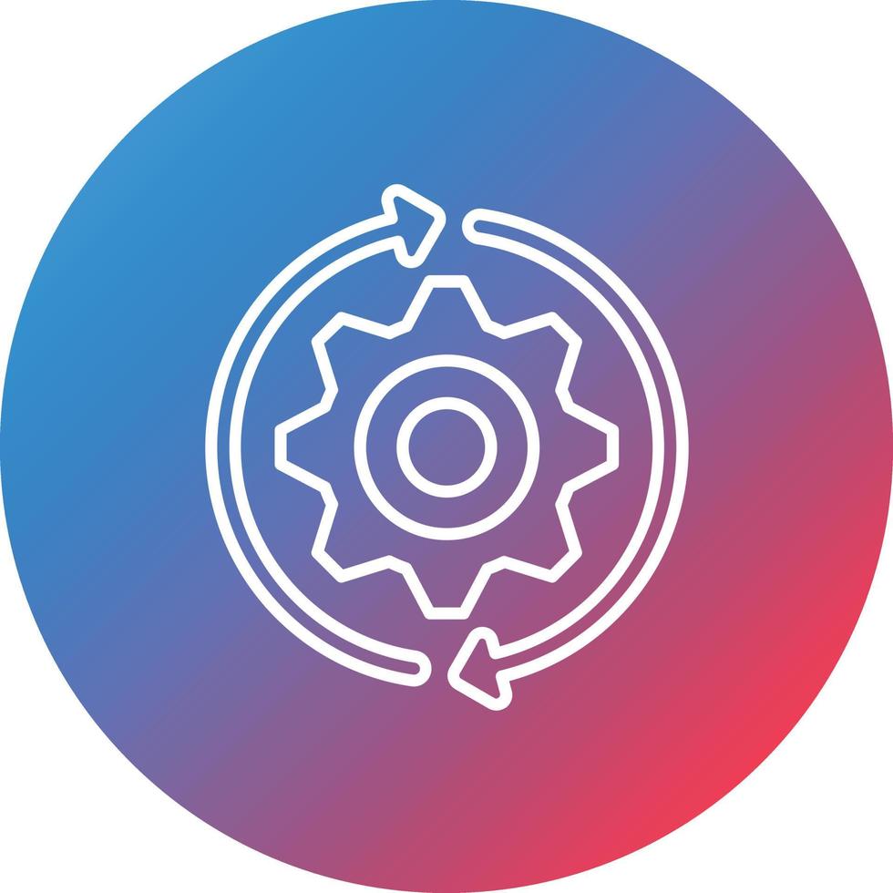 Change Management Line Gradient Circle Background Icon vector