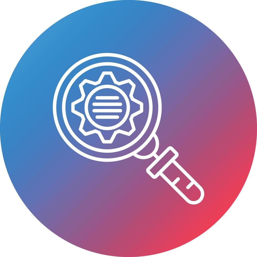 Due Diligence Line Gradient Circle Background Icon vector