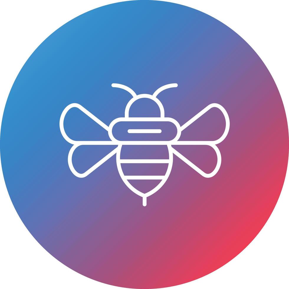 Bee Line Gradient Circle Background Icon vector