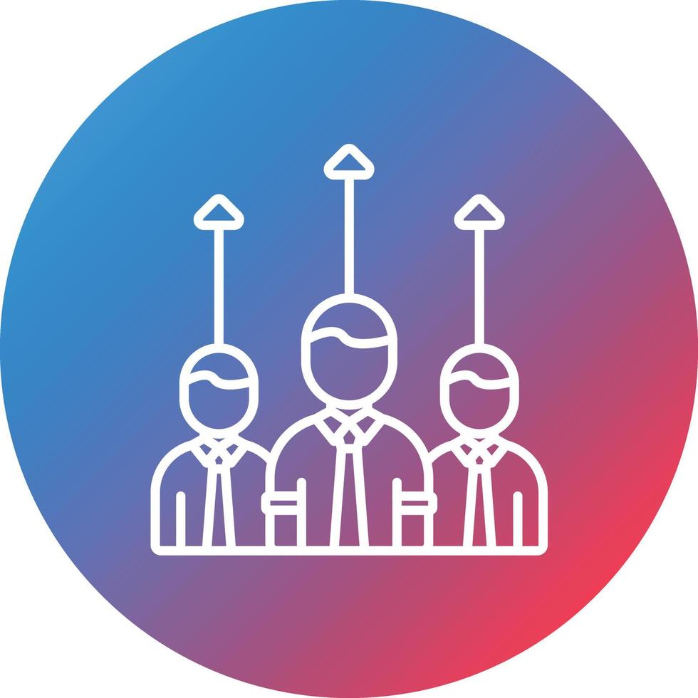 Same Approach Line Gradient Circle Background Icon vector