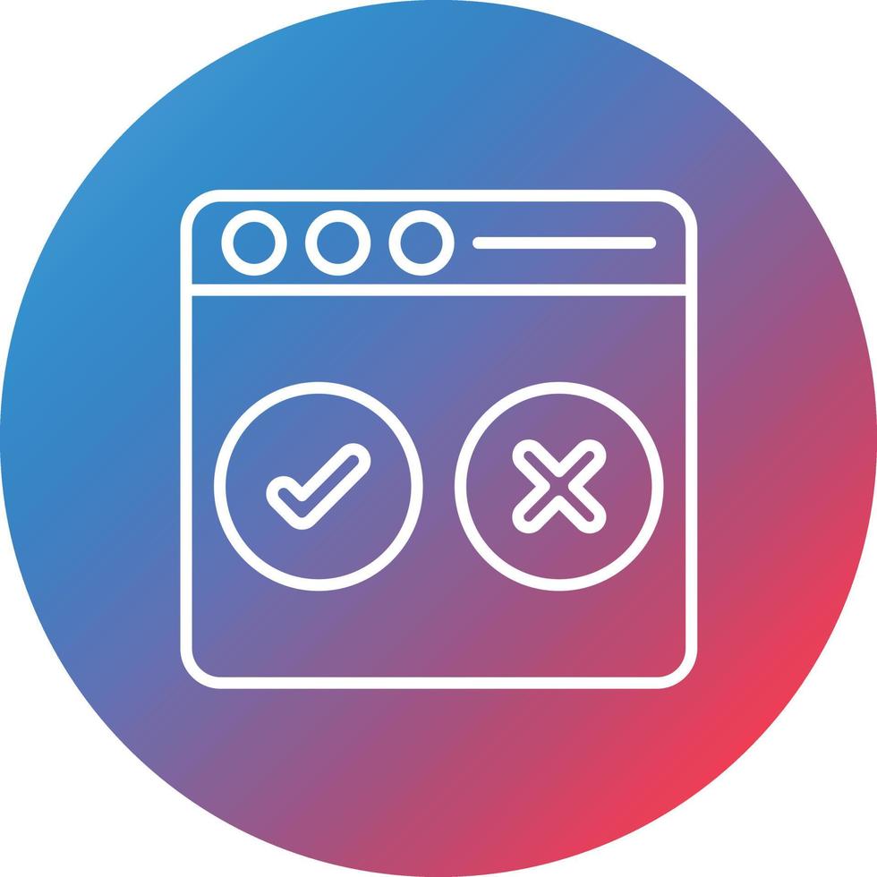 Consent Line Gradient Circle Background Icon vector