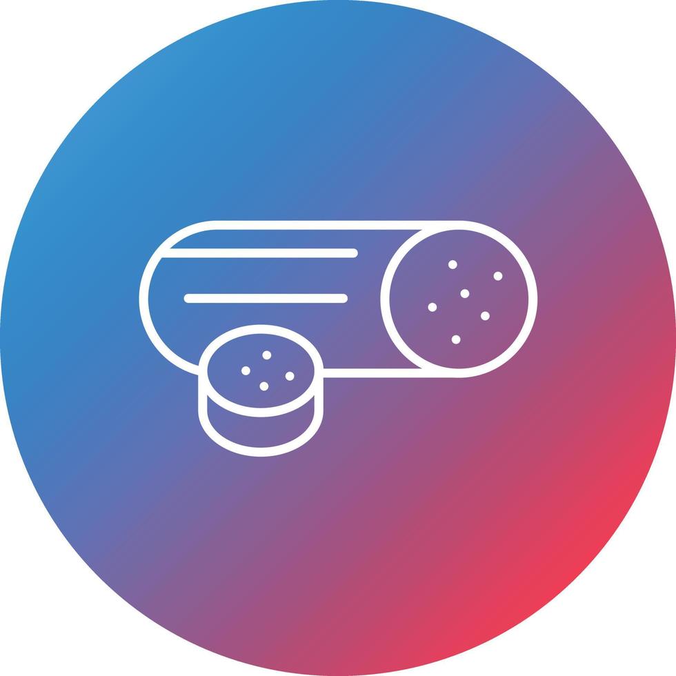 Cucumber Line Gradient Circle Background Icon vector