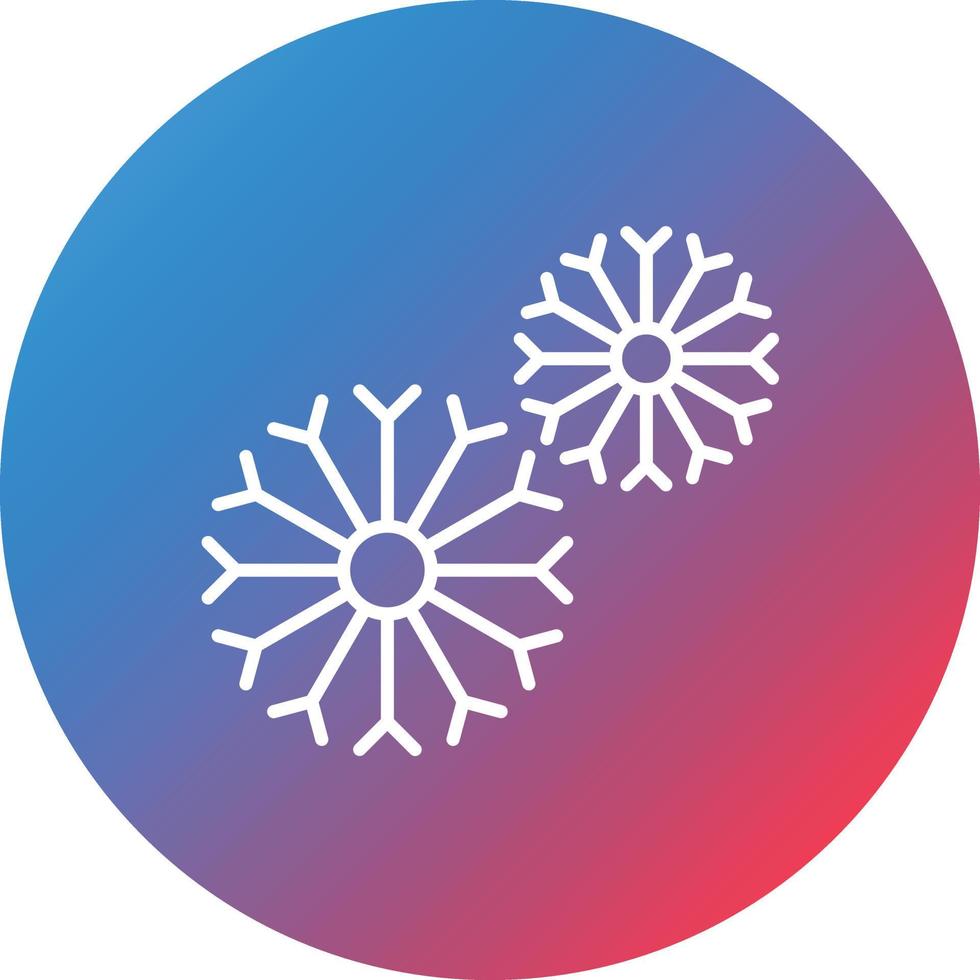 Dandelion Line Gradient Circle Background Icon vector