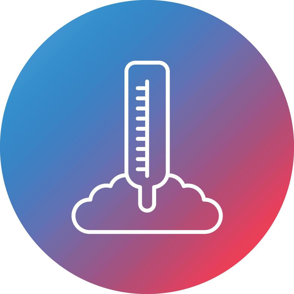 Soil Ph Meter Line Gradient Circle Background Icon vector