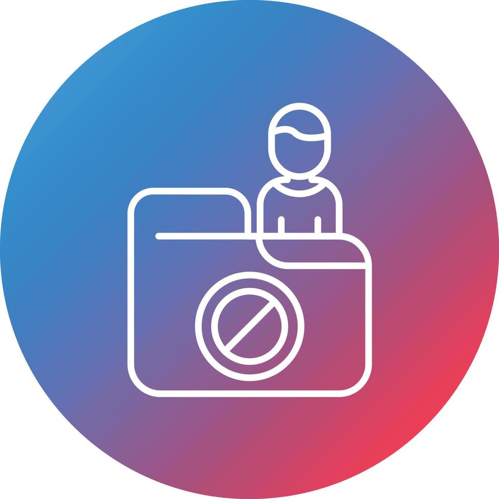 Sensitive Personal Data Line Gradient Circle Background Icon vector