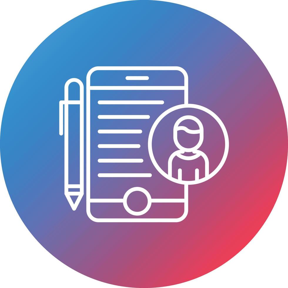 Privacy Impact Assessment Line Gradient Circle Background Icon vector