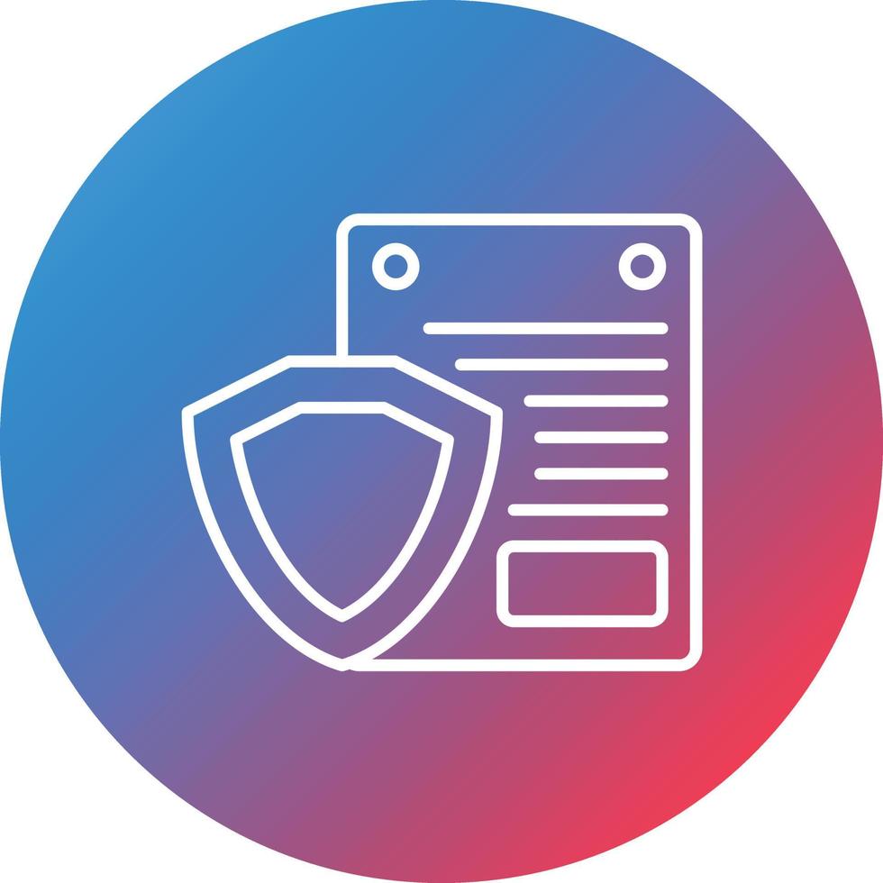 Rectification Line Gradient Circle Background Icon vector