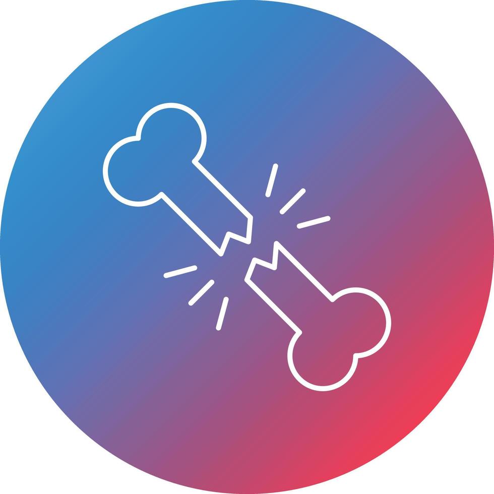 Fracture Line Gradient Circle Background Icon vector