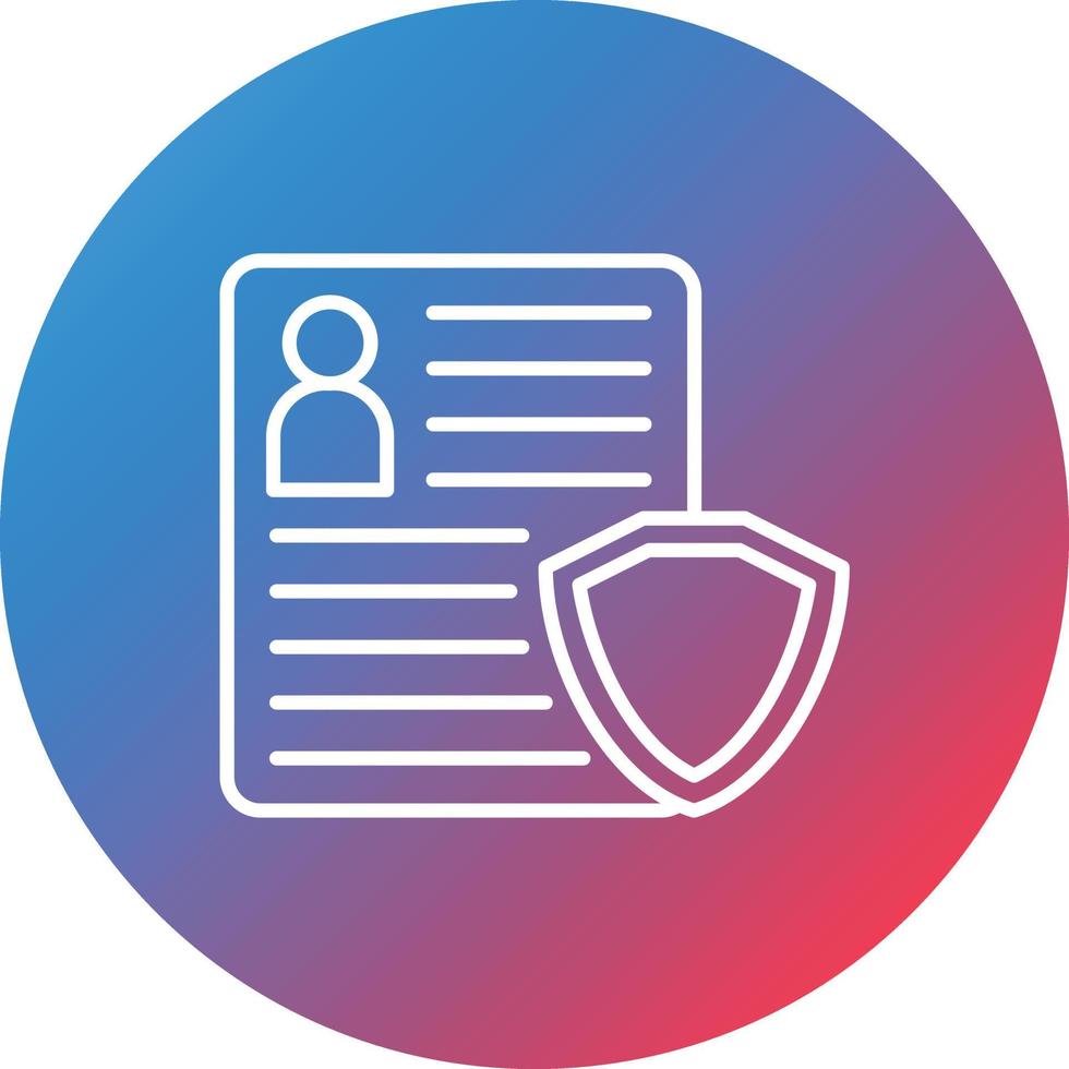 Security Upgrade Line Gradient Circle Background Icon vector