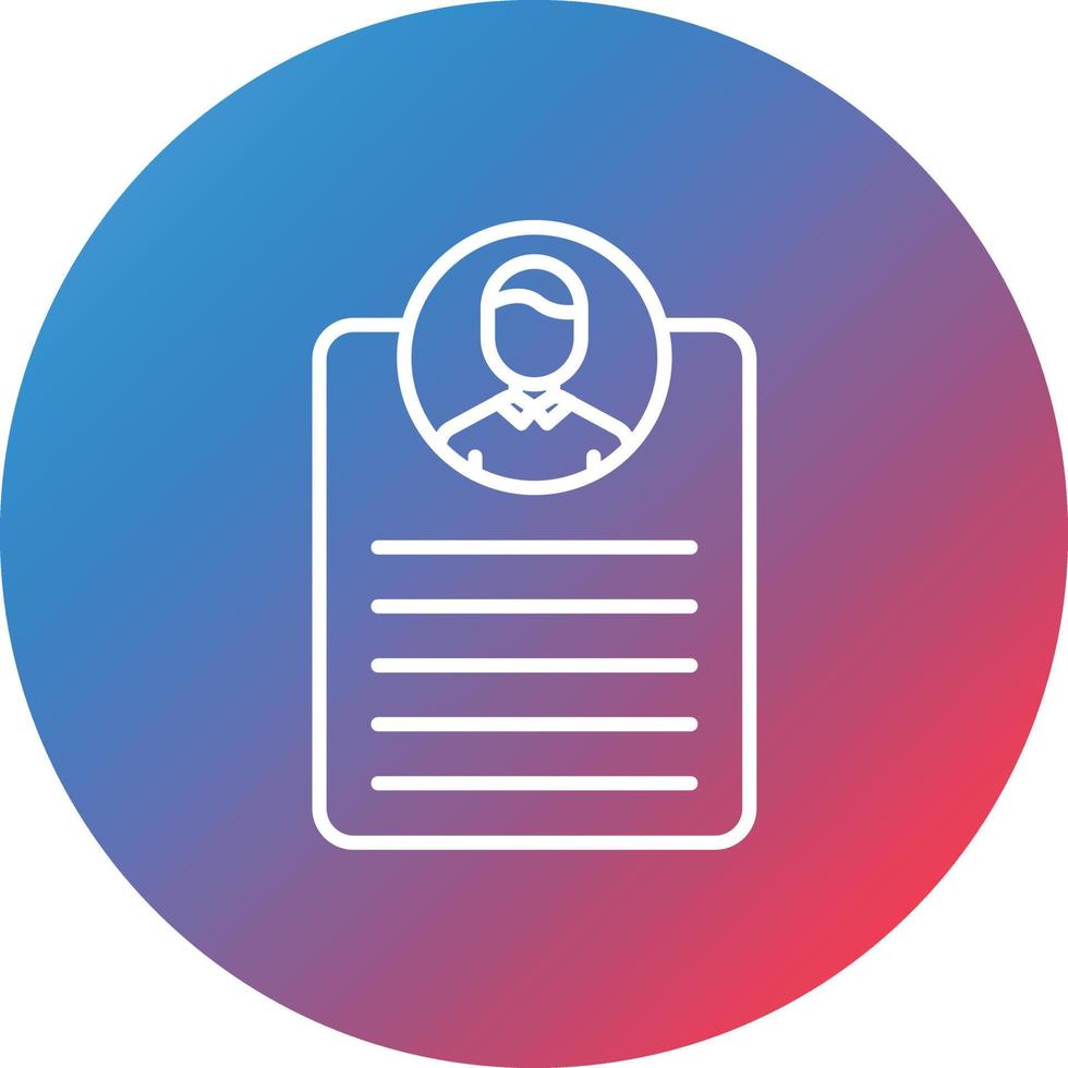Personal Linked Data Line Gradient Circle Background Icon vector