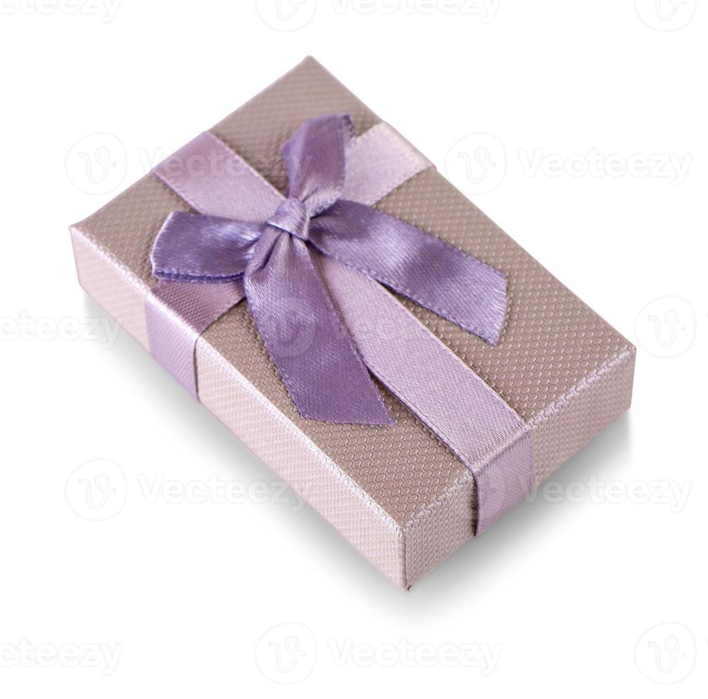 little closed empty gift box, isolated on white background. photo