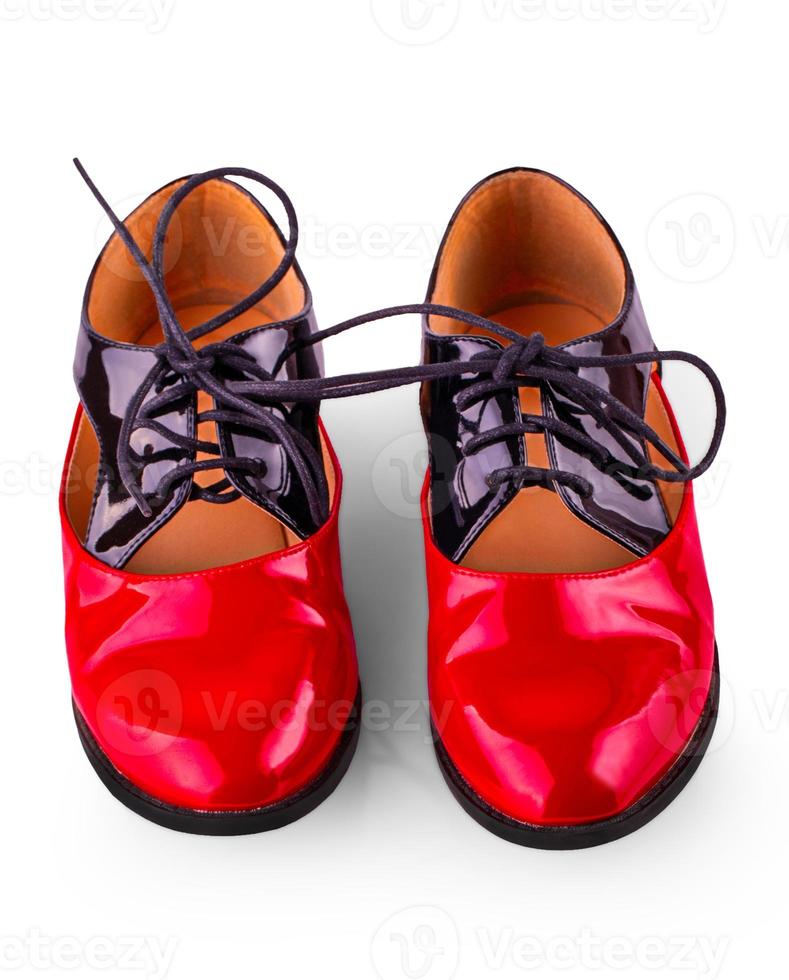 two flamenco dancing shoes isolated on white background photo