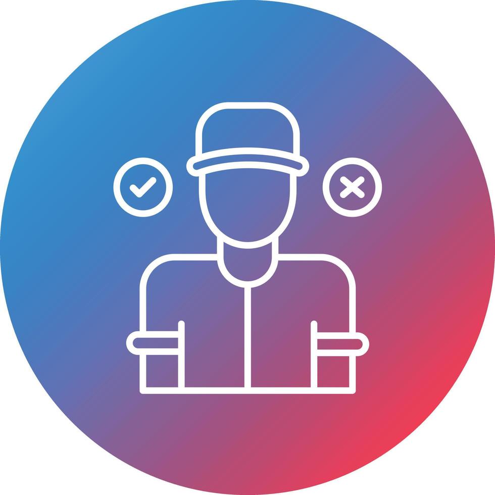 Cross Training Line Gradient Circle Background Icon vector