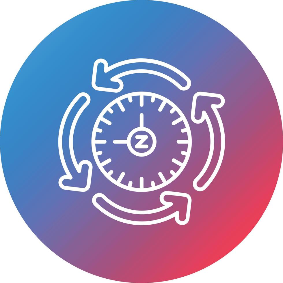 Downtime Line Gradient Circle Background Icon vector