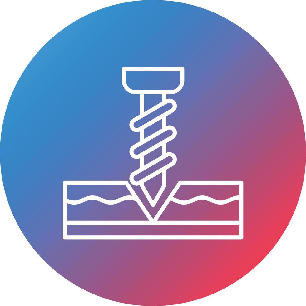 Drill Line Gradient Circle Background Icon vector