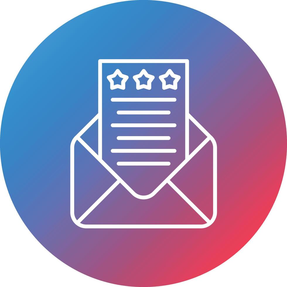 Mail Feedback Line Gradient Circle Background Icon vector