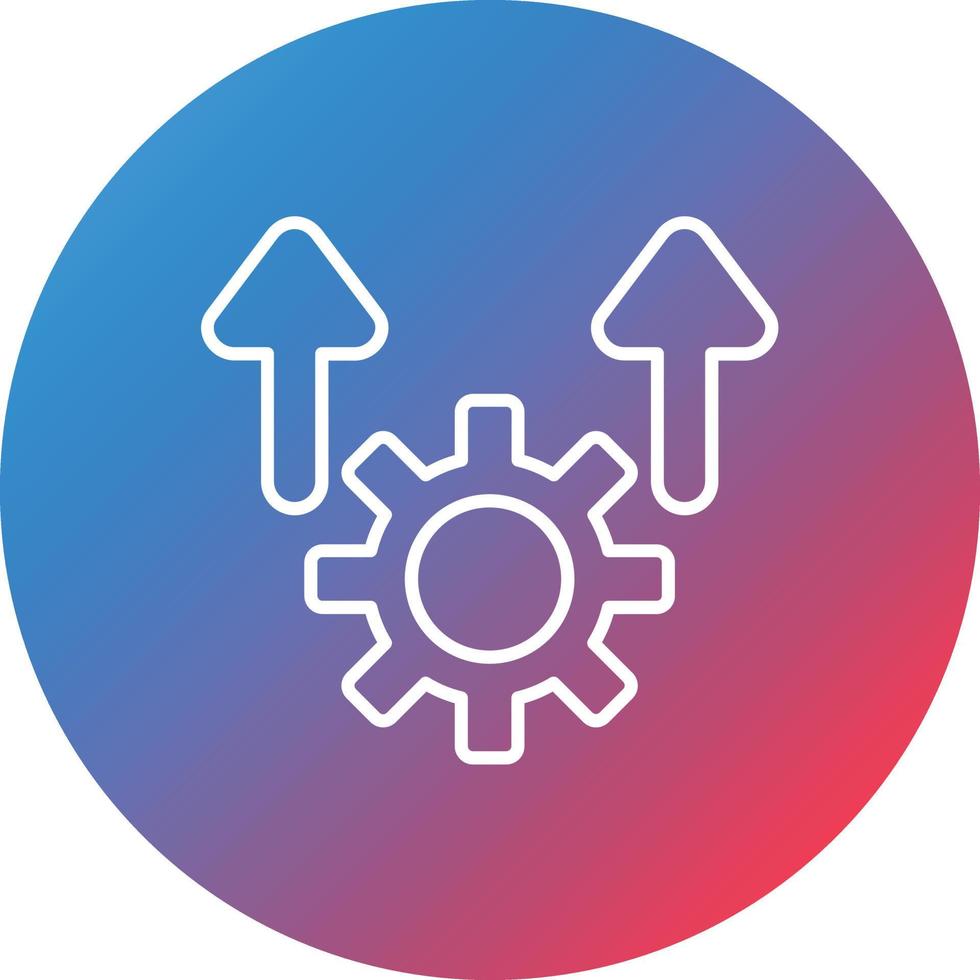 Improvement Suggestion Line Gradient Circle Background Icon vector