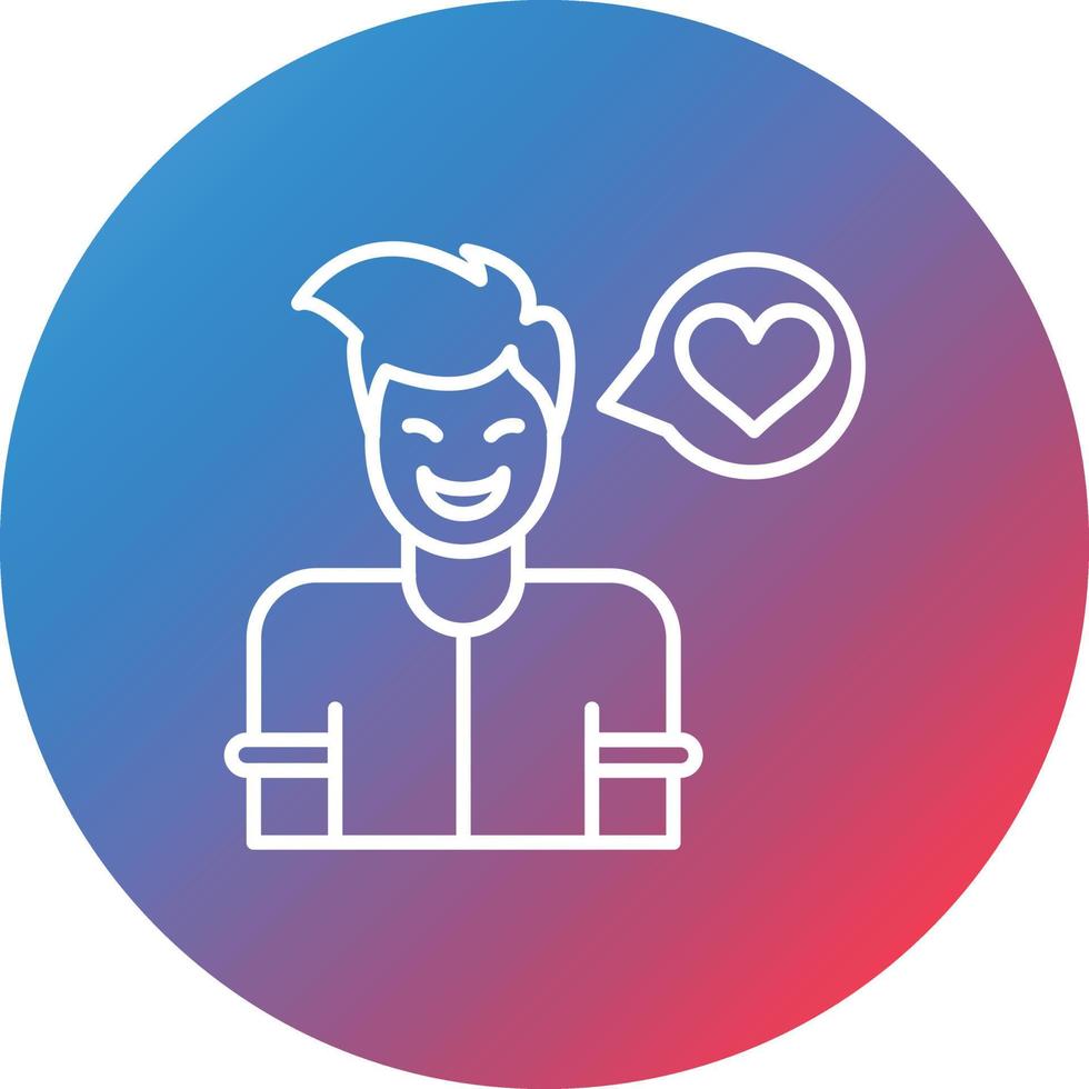 Please Like Line Gradient Circle Background Icon vector