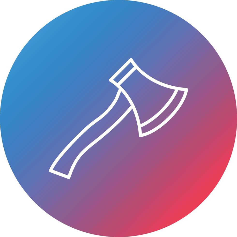 Axe Line Gradient Circle Background Icon vector
