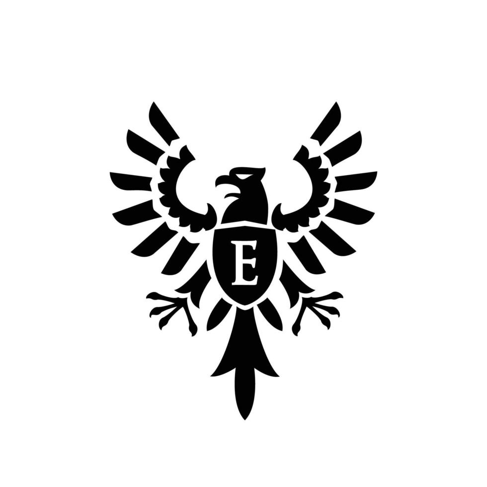 logotipo heráldico del águila vector