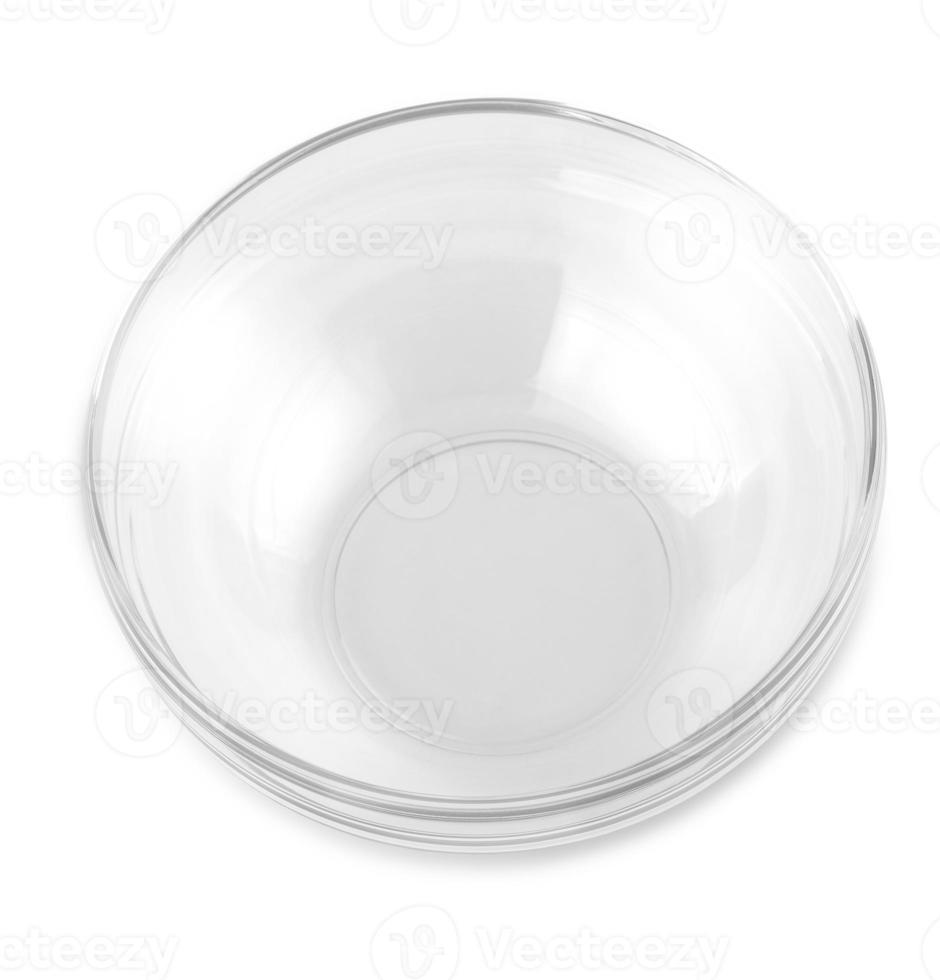 Empty bowl glass isolated on the white background. photo