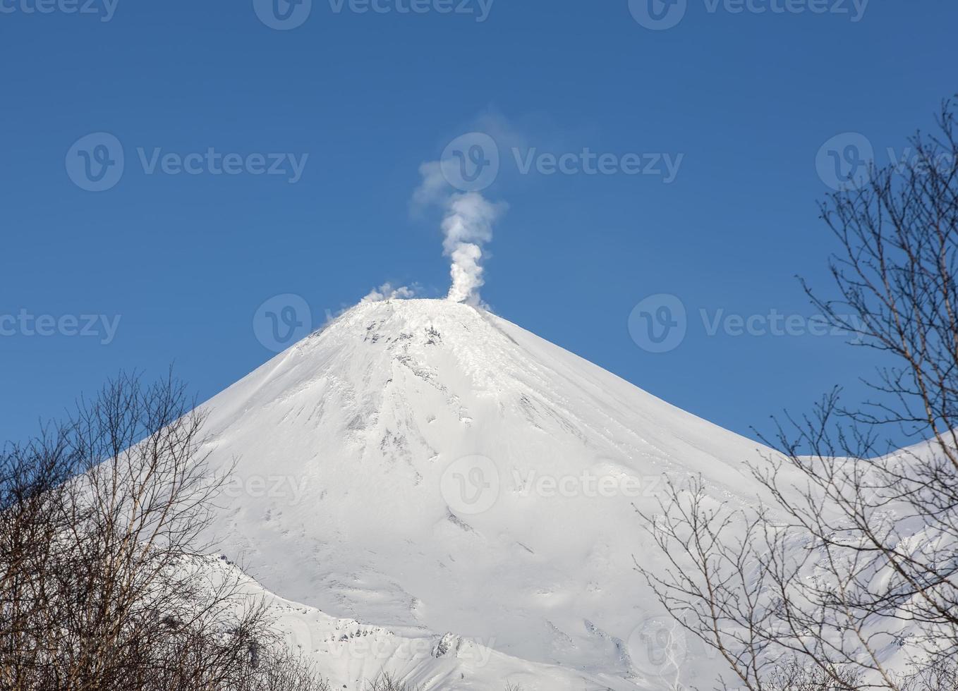 Winter Volcano Avachinskaya Sopka. active mount of Kamchatka Peninsula photo