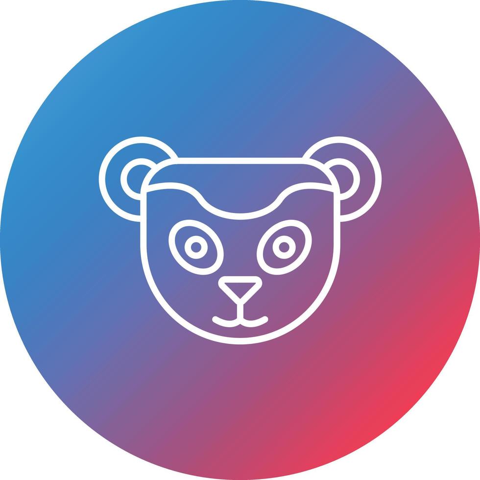 Meerkat Line Gradient Circle Background Icon vector