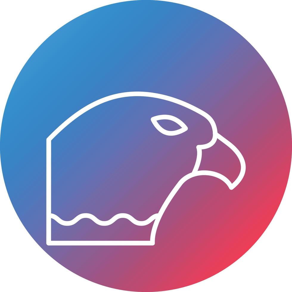 Hawk Line Gradient Circle Background Icon vector