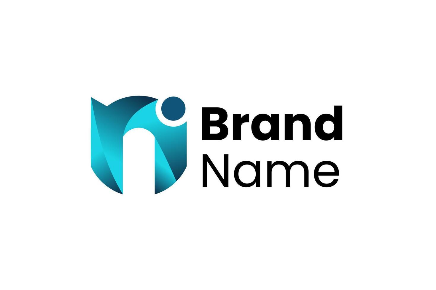 gradiente de logotipo de letra n adecuado para empresa o personal vector