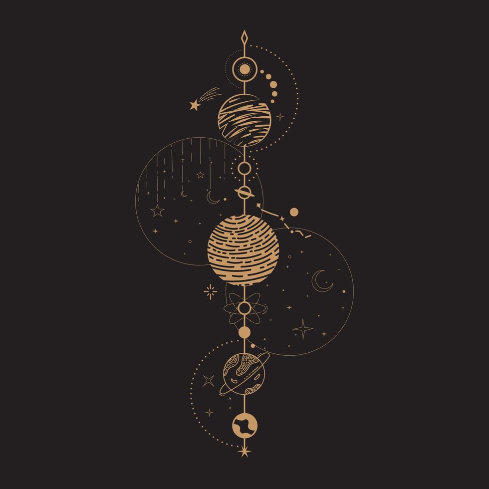 Celestial Magic Mystical and Esoteric Illustration vector