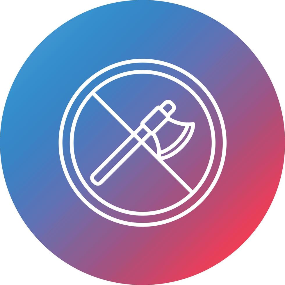 Stop Deforestation Line Gradient Circle Background Icon vector