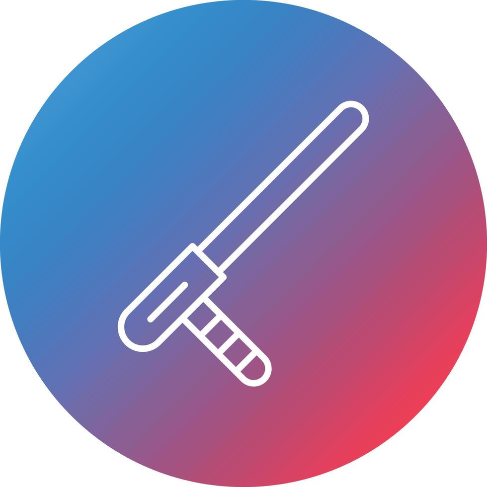 Baton Line Gradient Circle Background Icon vector