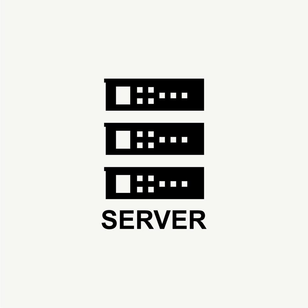 logotipo del servidor, diseño del icono del servidor vector