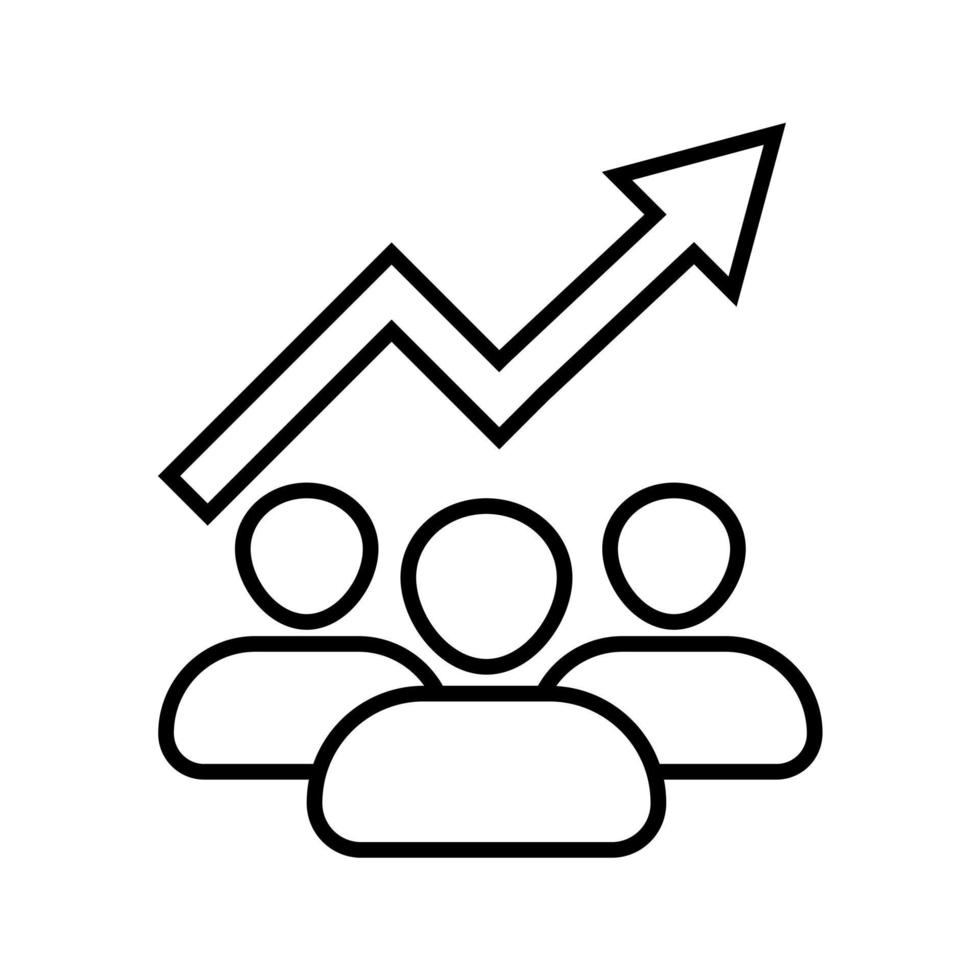 teamwork management icon vector