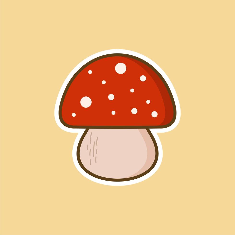 Mushroom icon flat design vector illustration.