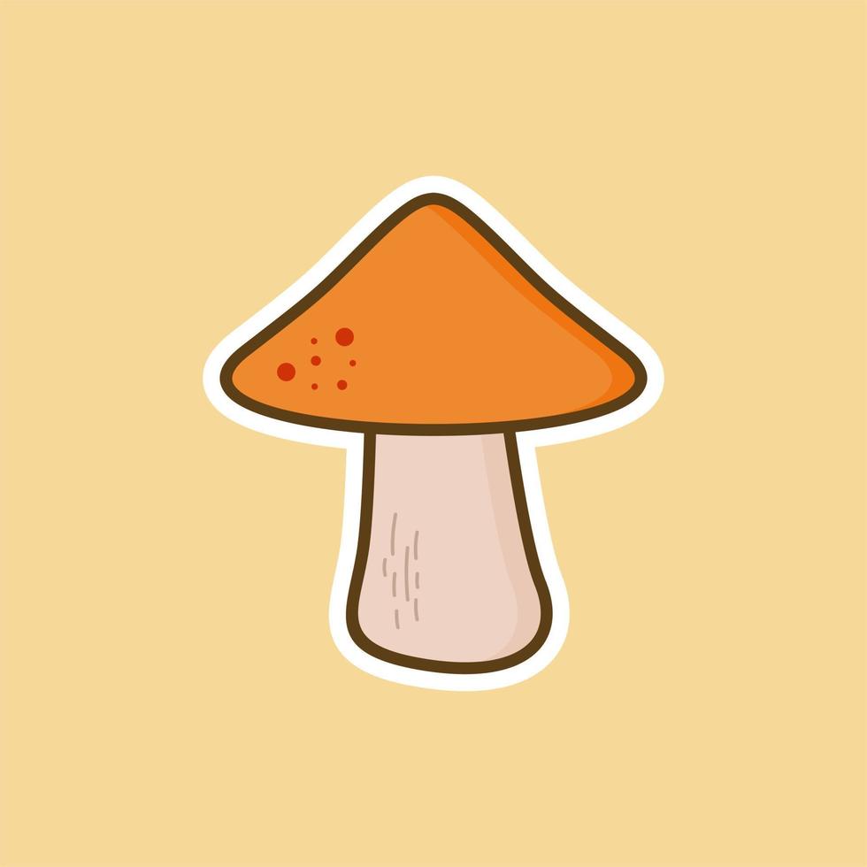Mushroom icon flat design vector illustration.